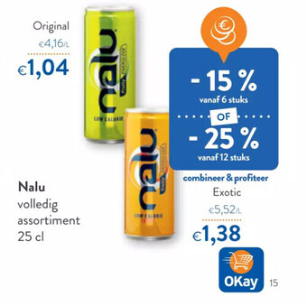 OKay Nalu volledig assortiment 25 cl aanbieding