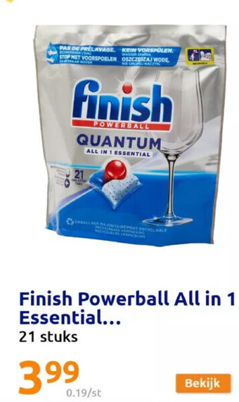 Action Finish powerball all in 1 essential aanbieding