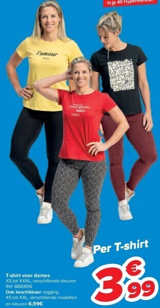 Carrefour T-shirt voor dames aanbieding