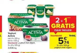 Yoghurt activia van 4 x 125 g