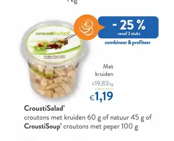 OKay Croustisalad' croutons met kruiden 60 g of natuur 45 g aanbieding