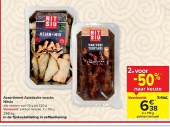 Carrefour Assortiment aziatische snacks nitsiu aanbieding