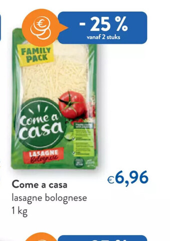 OKay Come a casa lasagne bolognese 1 kg aanbieding