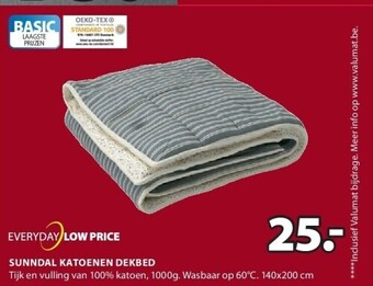 Jysk Sunndal katoenen dekbed aanbieding