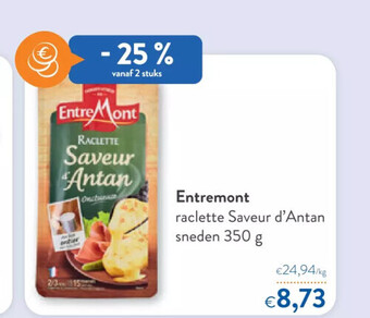 OKay Entremont raclette saveur d'antan sneden 350 g aanbieding