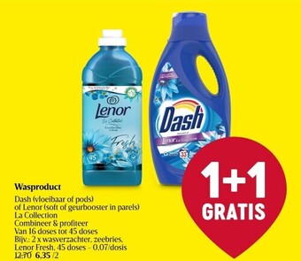 Delhaize Wasproduct dash aanbieding