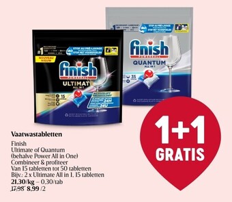 Delhaize Vaatwastabletten finish aanbieding