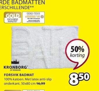 Jysk Forsvik badmat aanbieding