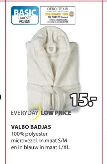 Jysk Valbo badjas aanbieding
