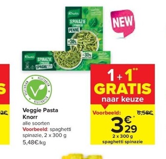 Carrefour Veggie pasta knorr aanbieding
