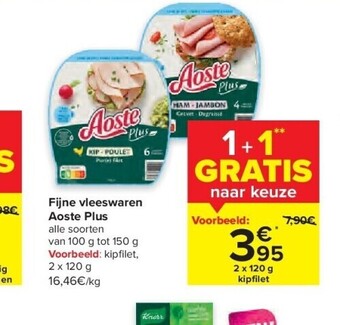 Carrefour Fijne vleeswaren aoste plus aanbieding