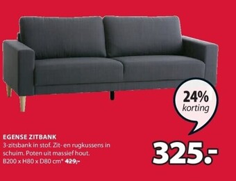 Jysk Egense zitbank aanbieding