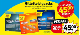 Kruidvat Gillette bigpacks aanbieding