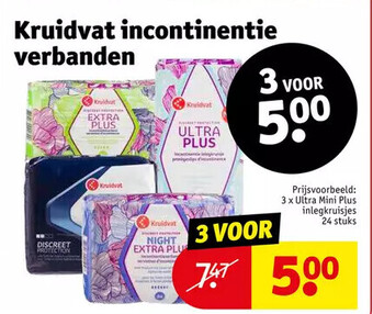 Kruidvat Kruidvat incontinentie verbanden aanbieding