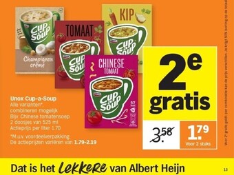 Albert Heijn Unox cup-a-soup aanbieding