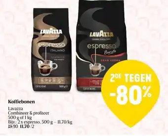 Delhaize Koffiebonen lavazza aanbieding