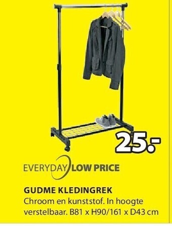 Jysk Gudme kledingrek aanbieding