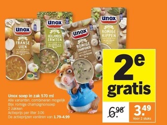 Albert Heijn Unox soep in zak 570 ml aanbieding