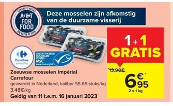 Carrefour Zeeuwse mosselen impérial carrefour aanbieding