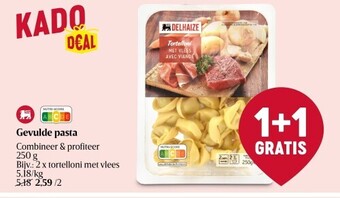 Delhaize Gevulde pasta combineer & profiteer 250 g aanbieding