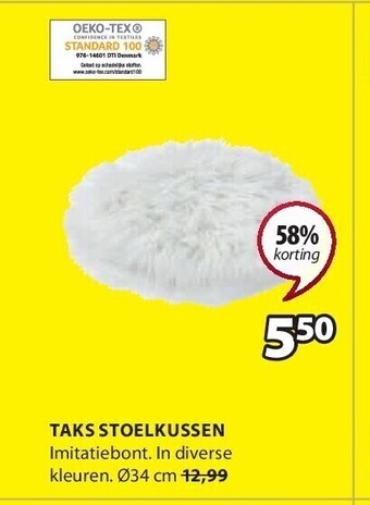 Jysk Taks stoelkussen aanbieding