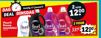 Kruidvat Fleuril renew wasmiddel 2700 ml aanbieding