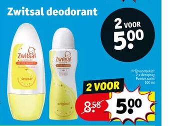 Kruidvat Zwitsal deodorant aanbieding