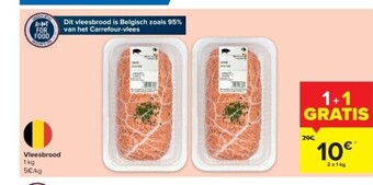 Carrefour Vleesbrood 1 kg aanbieding