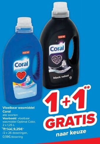 Vloeibaar wasmiddel coral