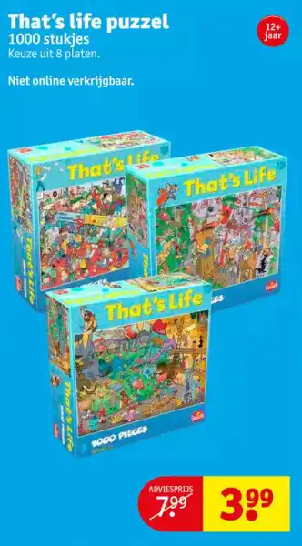 Kruidvat That's life puzzel 1000 stukjes aanbieding