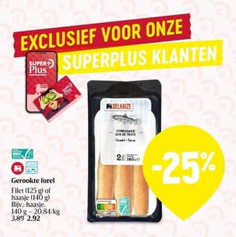 Delhaize Gerookte forel aanbieding