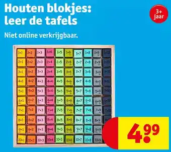 Houten blokjes: leer de tafels