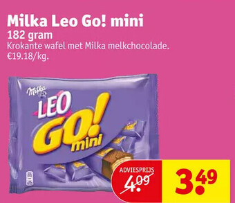 Kruidvat Milka leo go! mini 182 gram aanbieding