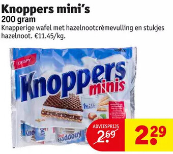 Kruidvat Knoppers mini's 200 gram aanbieding