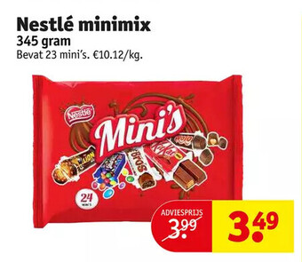 Kruidvat Nestlé minimix 345 gram aanbieding