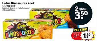 Kruidvat Lotus dinosaurus koek aanbieding