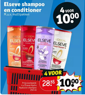 Kruidvat Elseve shampoo en conditioner aanbieding
