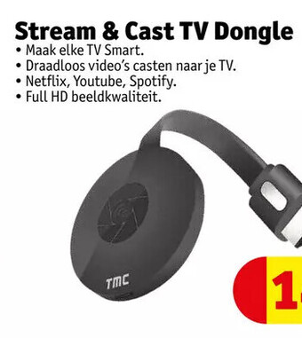 Kruidvat Stream & cast tv dongle aanbieding