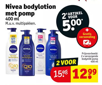 Kruidvat Nivea bodylotion met pomp 400 ml aanbieding