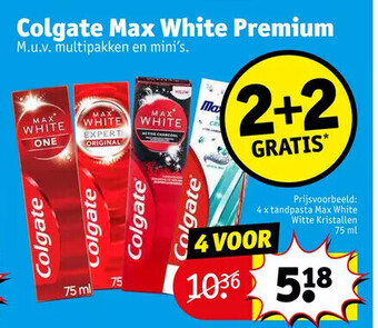 Kruidvat Colgate max white premium aanbieding