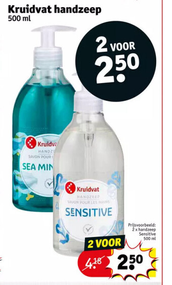 Kruidvat Kruidvat handzeep 500 ml aanbieding