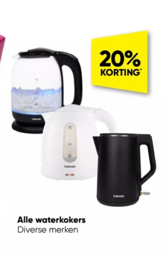 Big Bazar Alle waterkokers aanbieding