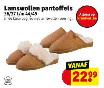 Kruidvat Lamswollen pantoffels aanbieding