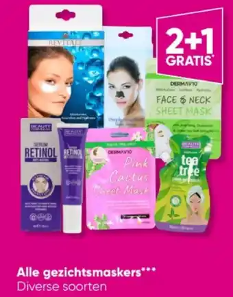 Alle Gezichtsmaskers Diverse Soorten 2+1 Gratis