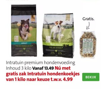Intratuin Premium Hondenvoeding Inhoud 3 Kilo