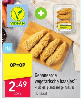 ALDI Gepaneerde vegetarische haasjes 200g aanbieding
