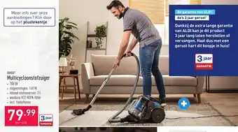 ALDI Quigg multicycloonstofzuiger per stuk aanbieding