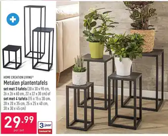 ALDI Home creation living metalen plantentafels per set aanbieding