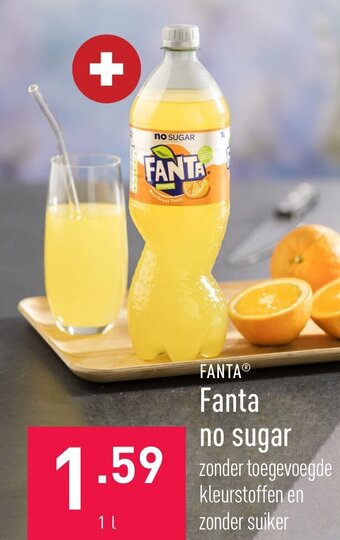 ALDI Fanta no sugar 1L aanbieding