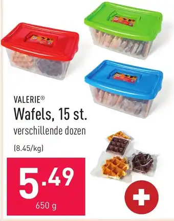ALDI Valerie wafels 650g aanbieding